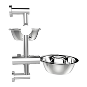 Wall Mounted Dog Bowl Adjustable Height Pet Feeder For Easy Feeding V63-842371