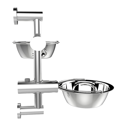 Wall Mounted Dog Bowl Adjustable Height Pet Feeder For Easy Feeding V63-842371
