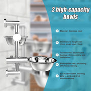 Wall Mounted Dog Bowl Adjustable Height Pet Feeder For Easy Feeding V63-842371