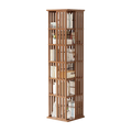 360 Rotating Bookshelf Bamboo Storage Display Rack Shelving in Dark Wood V63-842471
