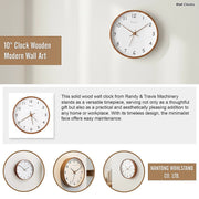 10" Clock Wooden Modern Wall Art V63-842481