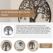 Tree Life Wall Decoration Metal Tree Wall Sculpture V63-842501
