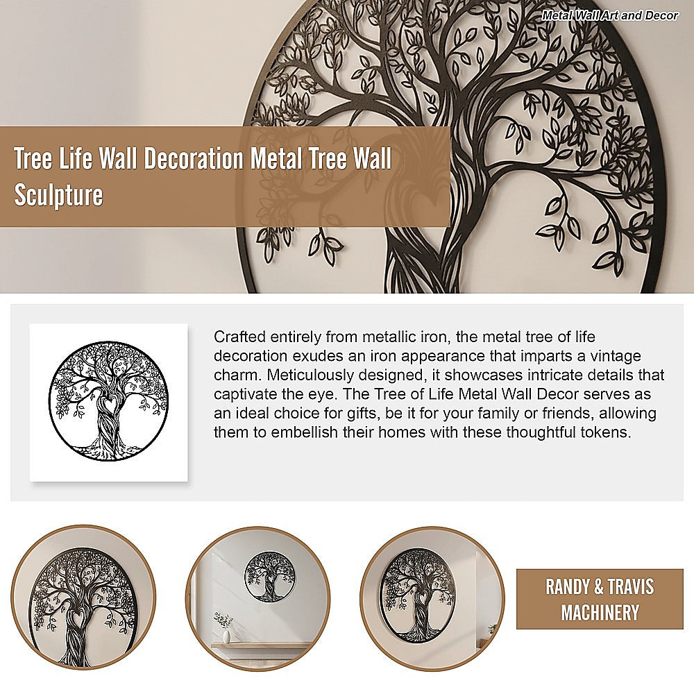 Tree Life Wall Decoration Metal Tree Wall Sculpture V63-842501