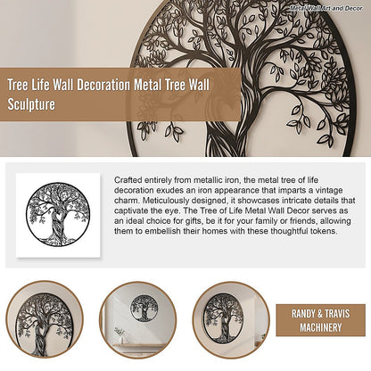 Tree Life Wall Decoration Metal Tree Wall Sculpture V63-842501