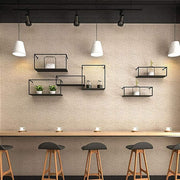 Floating Shelves Retro Industrial Ledge Black Metal Display Stand V63-842531
