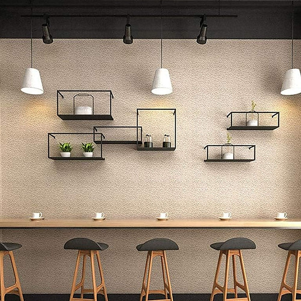 Floating Shelves Retro Industrial Ledge Black Metal Display Stand V63-842531