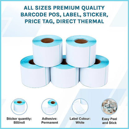All Sizes Premium Quality Barcode POS, Label, Sticker, Price tag, Direct Thermal V63-842561