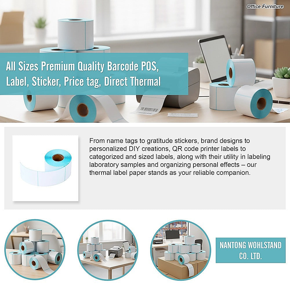 All Sizes Premium Quality Barcode POS, Label, Sticker, Price tag, Direct Thermal V63-842561