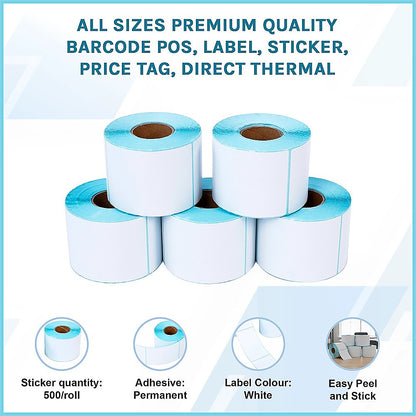 All Sizes Premium Quality Barcode POS, Label, Sticker, Price tag, Direct Thermal V63-842581