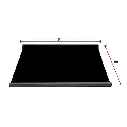 5.0m x 3.0m Retractable Folding Arm Awning Heavy Duty Full Cassette Motorised V63-842611