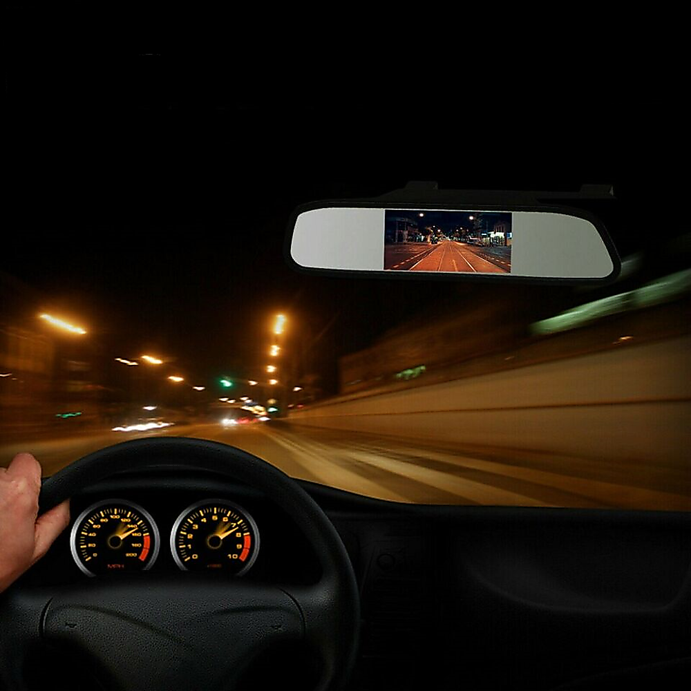 120 Degrees Camera Mirror Car Rear View Reverse Night Vision Parking System Kit V63-842631