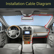 120 Degrees Camera Mirror Car Rear View Reverse Night Vision Parking System Kit V63-842631