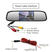 120 Degrees Camera Mirror Car Rear View Reverse Night Vision Parking System Kit V63-842631