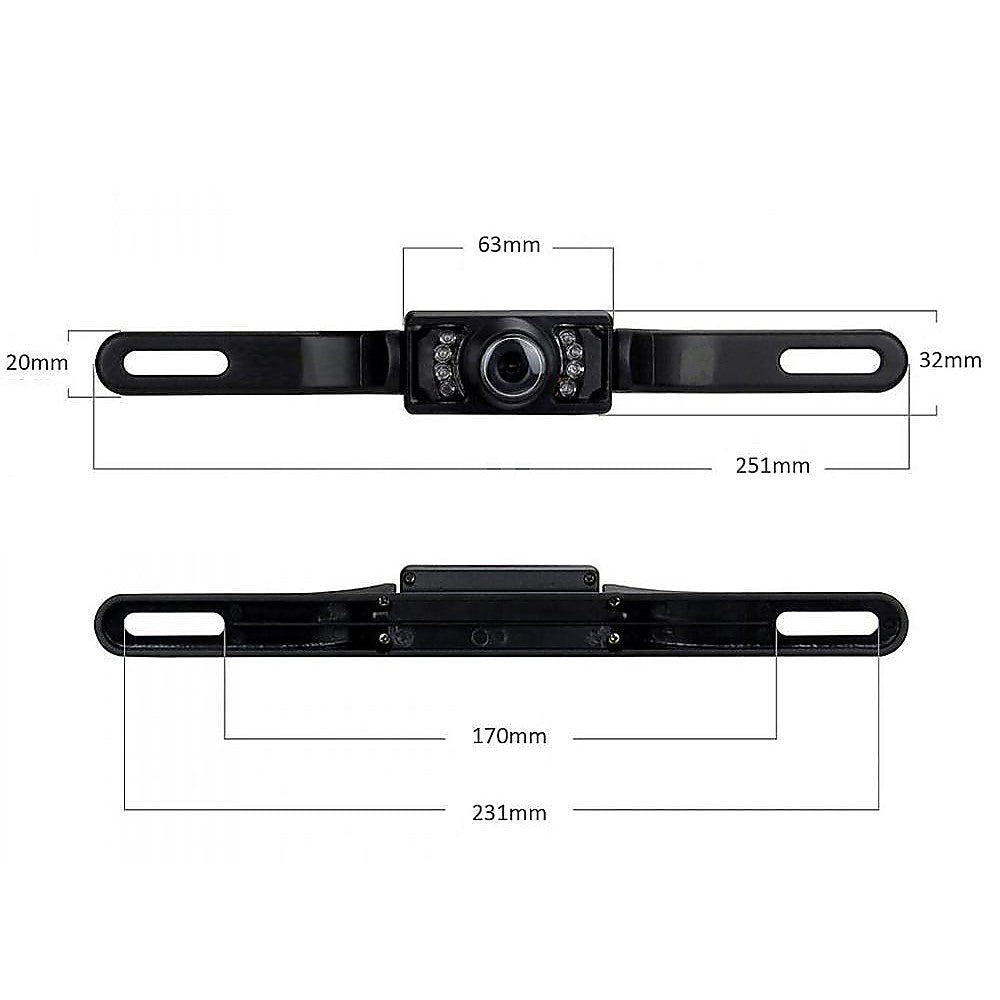 120 Degrees Camera Mirror Car Rear View Reverse Night Vision Parking System Kit V63-842631