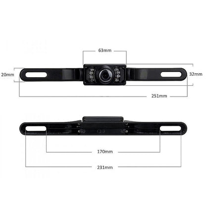 120 Degrees Camera Mirror Car Rear View Reverse Night Vision Parking System Kit V63-842631