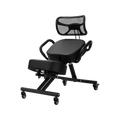 Ergonomic Kneeling Posture Chair with Backrest Adjustable Height and Casters V63-842641