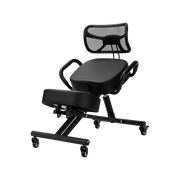Ergonomic Kneeling Posture Chair with Backrest Adjustable Height and Casters V63-842641