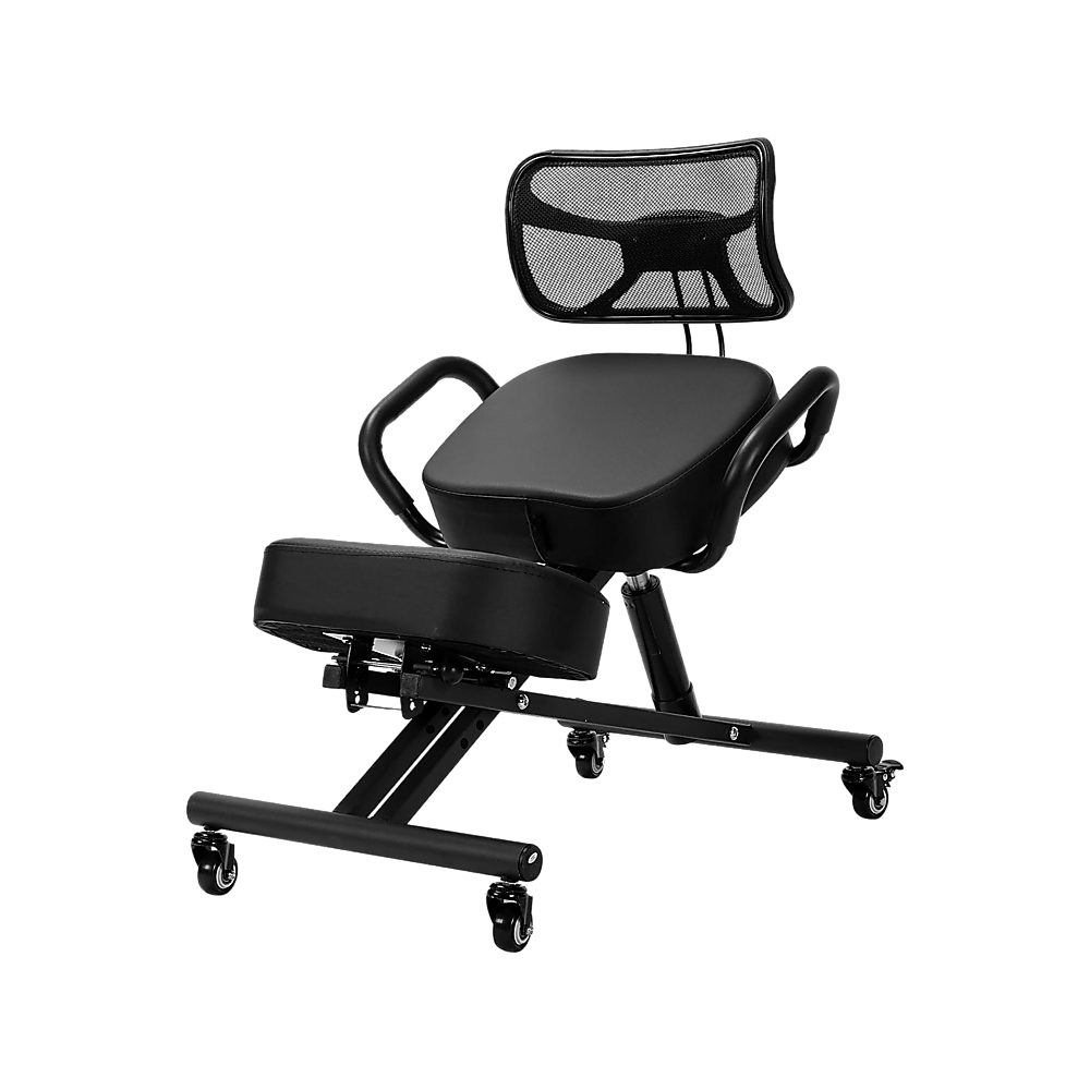 Ergonomic Kneeling Posture Chair with Backrest Adjustable Height and Casters V63-842641