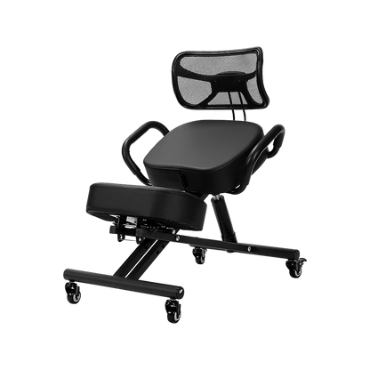 Ergonomic Kneeling Posture Chair with Backrest Adjustable Height and Casters V63-842641