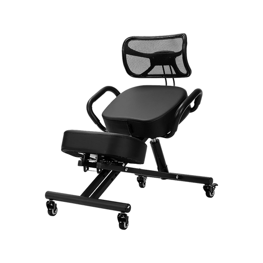 Ergonomic Kneeling Posture Chair with Backrest Adjustable Height and Casters V63-842641