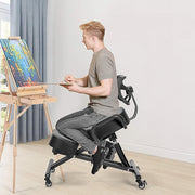Ergonomic Kneeling Posture Chair with Backrest Adjustable Height and Casters V63-842641