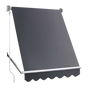 Retractable Fixed Pivot Arm Window Awning Patio Garden Blinds 2.4m x 2.1m Grey V63-842701
