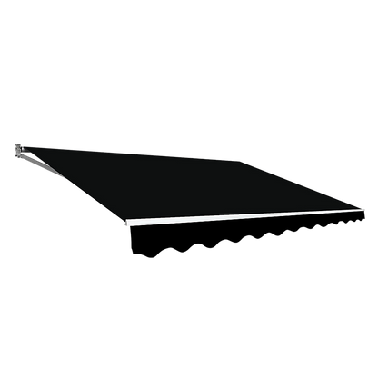 Outdoor Folding Arm Awning Retractable Sunshade Canopy Black 3.0m x 2.5m V63-842731