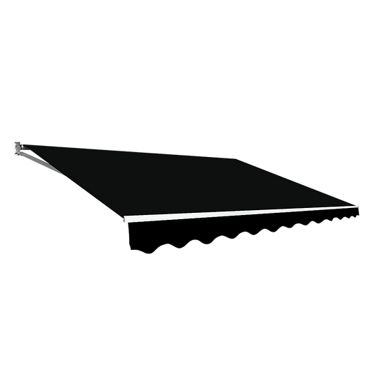 Outdoor Folding Arm Awning Retractable Sunshade Canopy Black 3.0m x 2.5m V63-842731