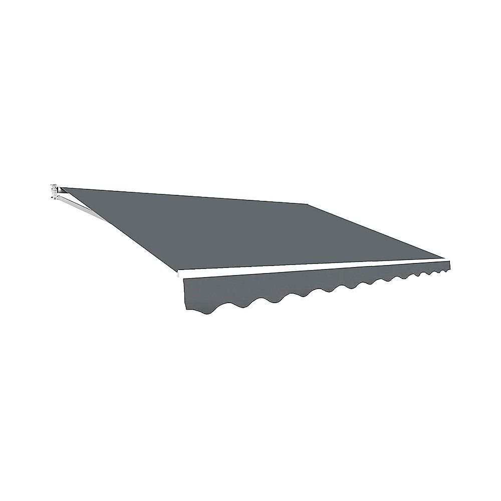 Outdoor Folding Arm Awning Retractable Sunshade Canopy Grey 4.0m x 2.5m V63-842741