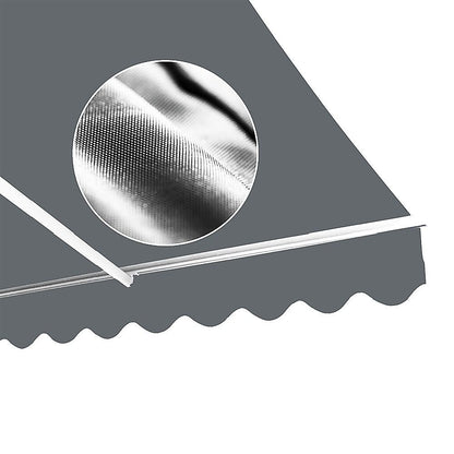 Outdoor Folding Arm Awning Retractable Sunshade Canopy Grey 4.0m x 3.0m V63-842791