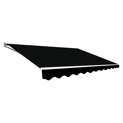 Outdoor Folding Arm Awning Retractable Sunshade Canopy Black 4.0m x 3.0m V63-842801