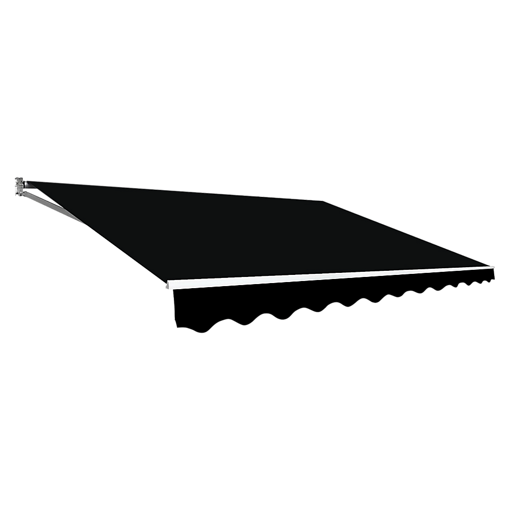 Outdoor Folding Arm Awning Retractable Sunshade Canopy Black 5.0m x 3.0m V63-842821