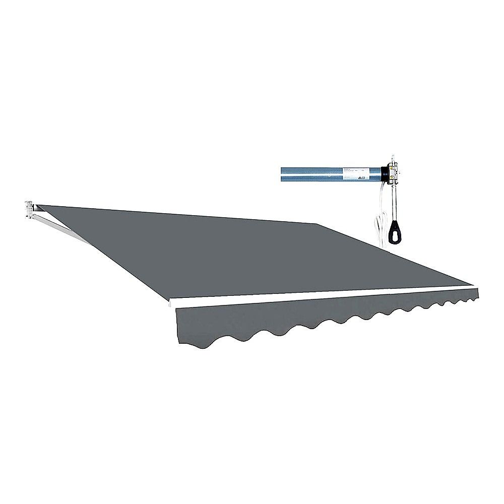 Motorised Outdoor Folding Arm Awning Retractable Sunshade Canopy Grey 4.0m x 3.0m V63-842871