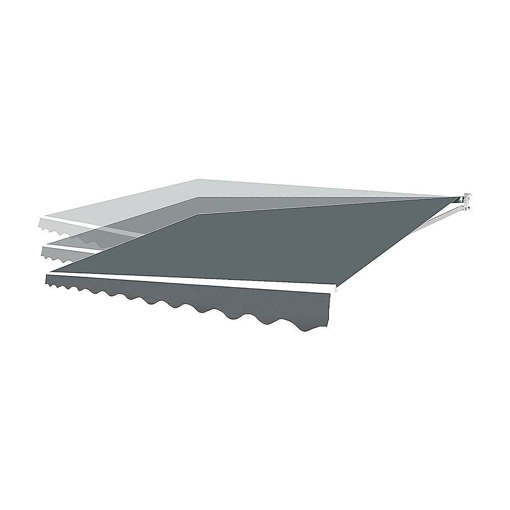 Motorised Outdoor Folding Arm Awning Retractable Sunshade Canopy Grey 4.0m x 3.0m V63-842871