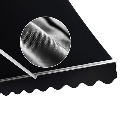 Motorised Outdoor Folding Arm Awning Retractable Sunshade Canopy Black 4.0m x 3.0m V63-842881
