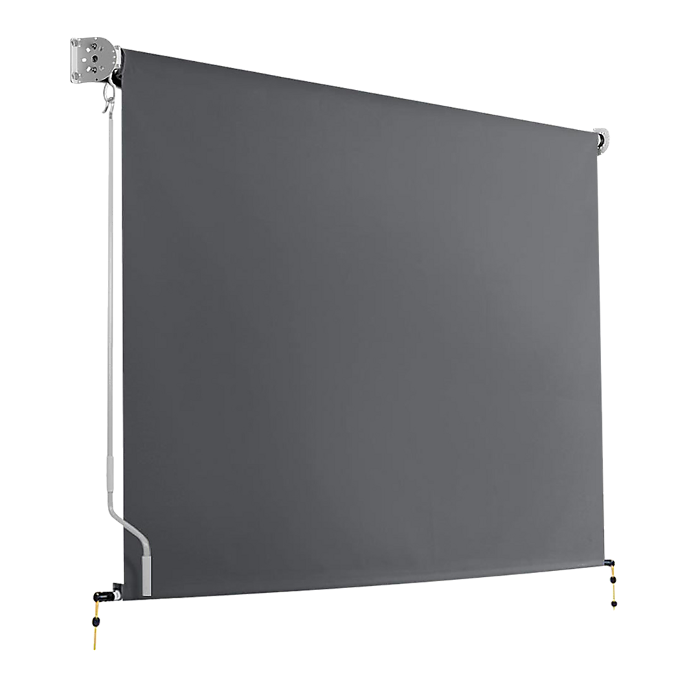 Retractable Straight Drop Roll Down Awning Garden Patio Screen 2.1X2.5M V63-842931
