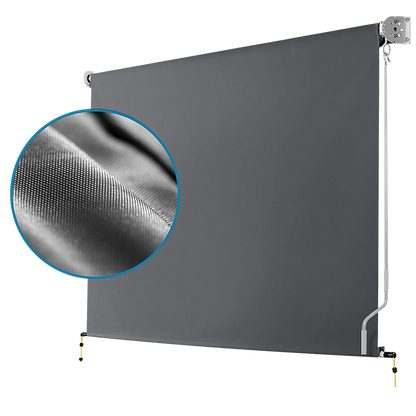 Retractable Straight Drop Roll Down Awning Garden Patio Screen 2.1X2.5M V63-842931
