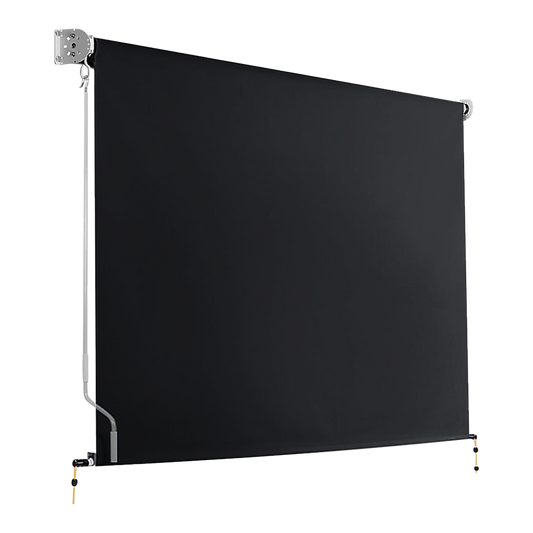 Retractable Straight Drop Roll Down Awning Garden Patio Screen 2.1X2.5M V63-842941