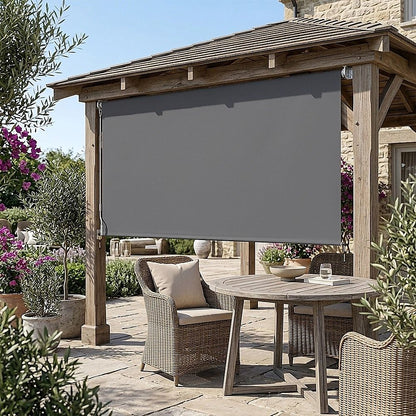 Retractable Straight Drop Roll Down Awning Garden Patio Screen 3.0X2.5M V63-842951