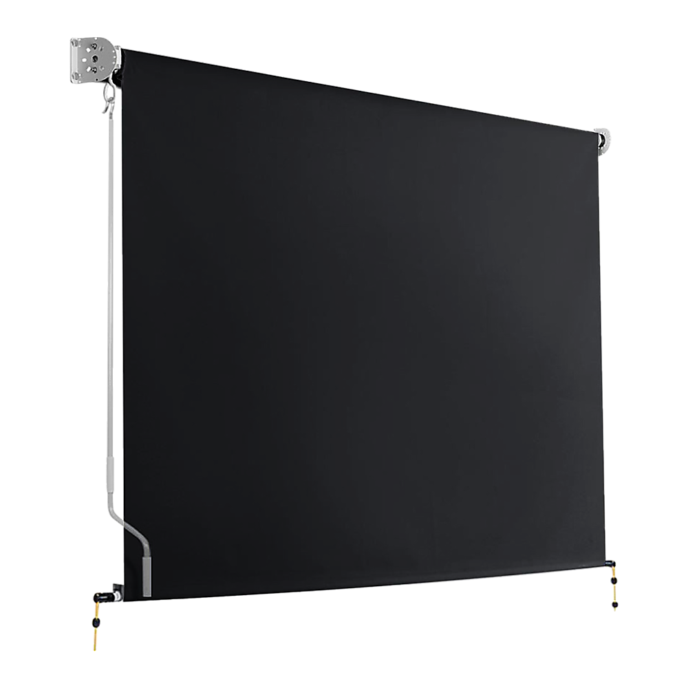Retractable Straight Drop Roll Down Awning Garden Patio Screen 3.0X2.5M V63-842961
