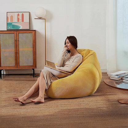 Jumbo Cord Beanbag Chair Cover Unfilled Large Bean Bag - Mustard V63-842981