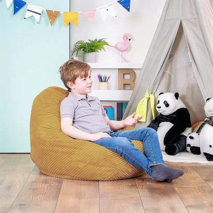 Jumbo Cord Beanbag Chair Cover Unfilled Large Bean Bag - Mustard V63-842981