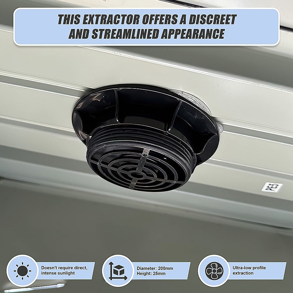Solar Powered Roof Fan Ventilator Loft Vent for Boat RV Greenhouse Shed Caravan V63-843011
