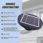 Solar Powered Roof Fan Ventilator Loft Vent for Boat RV Greenhouse Shed Caravan V63-843011