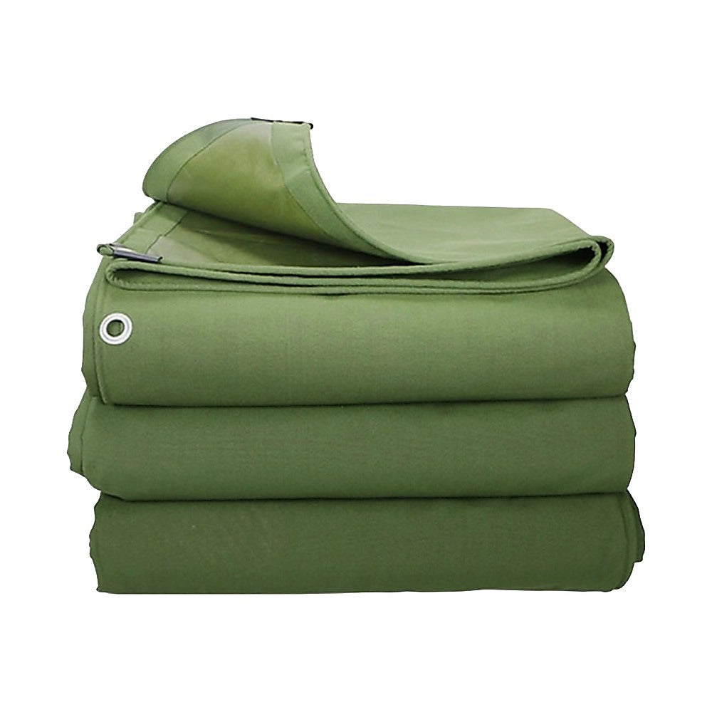 3x4M Army Heavy Duty Waterproof Canvas Tarp Tarpaulin Sun Blocked Dustproof V63-843021