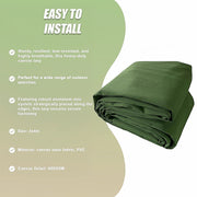 3x4M Army Heavy Duty Waterproof Canvas Tarp Tarpaulin Sun Blocked Dustproof V63-843021