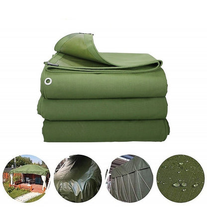 3x4M Army Heavy Duty Waterproof Canvas Tarp Tarpaulin Sun Blocked Dustproof V63-843021