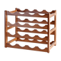 Bamboo Stackable Modular Freestanding Countertop Wine Shelf Rack V63-843051