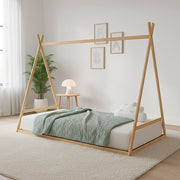 Kids Tent Montessori Toddler Floor Bed Wooden Bedframe V63-843061