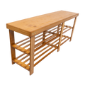 Bamboo Shoe Rack Wooden Bench Storage Organiser Cabinet Holder Stool V63-843071